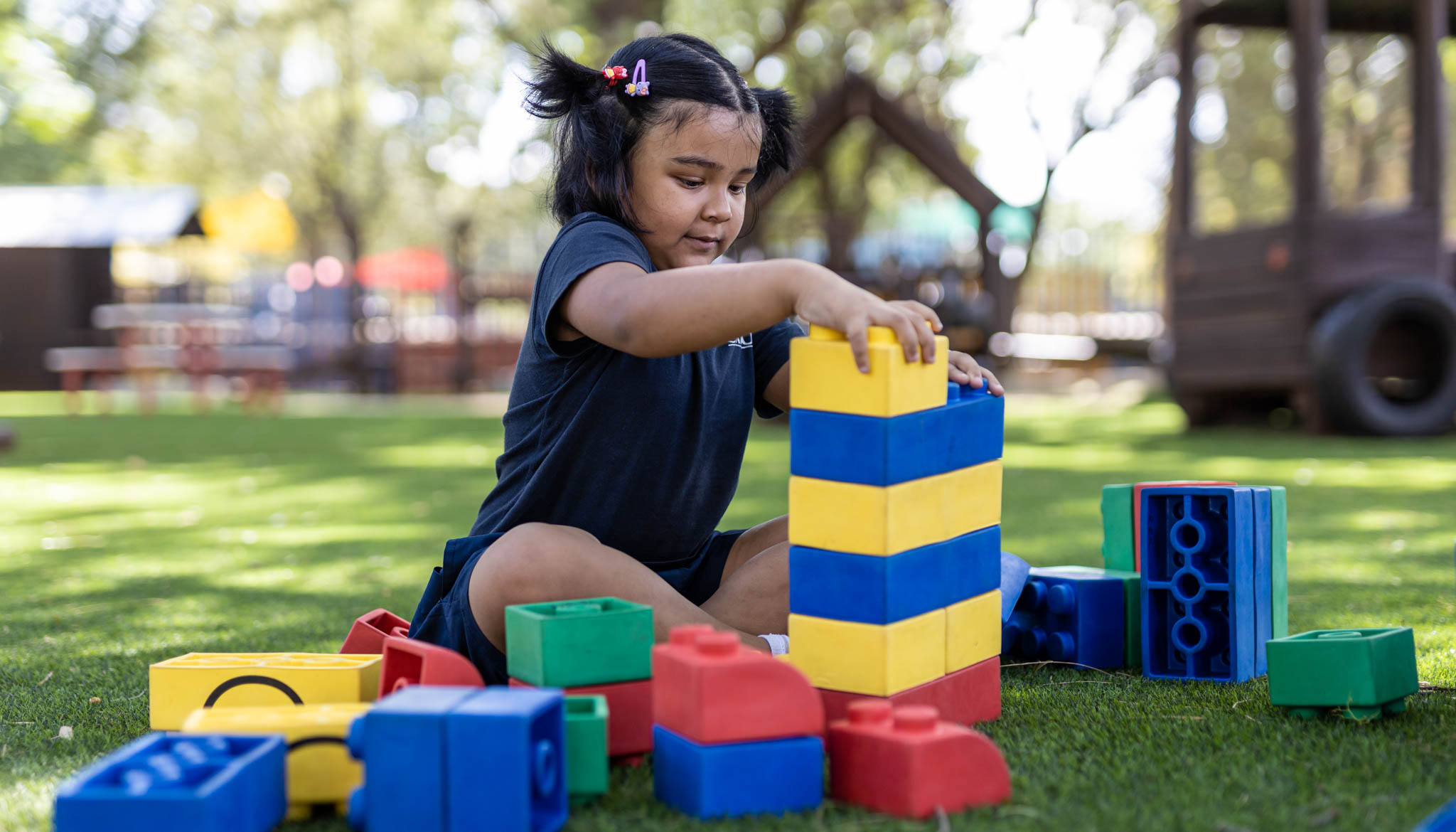 Curro Klerksdorp preschool, happy girl, lego